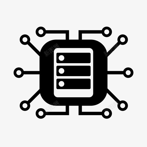 服务器系统云互联网图标svg_新图网 https://ixintu.com 互联网 服务器 系统 网络