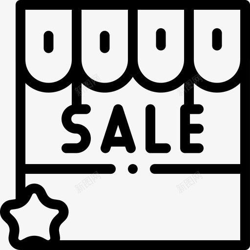 商店夏季销售12线性图标svg_新图网 https://ixintu.com 商店 夏季 线性 销售