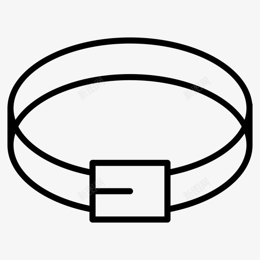 腰带配件时尚图标svg_新图网 https://ixintu.com 时尚 服装 男士 腰带 配件