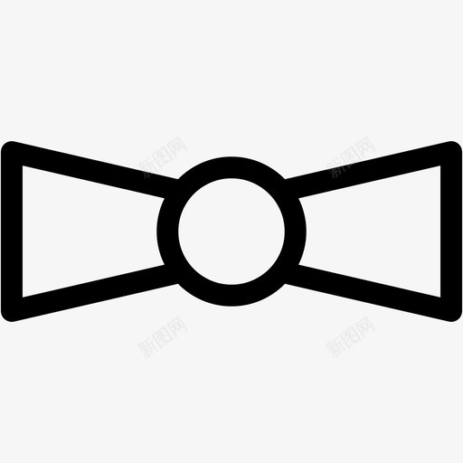 蝴蝶结优雅领带图标svg_新图网 https://ixintu.com 优雅 时尚 服装 蝴蝶结 轮廓 领带