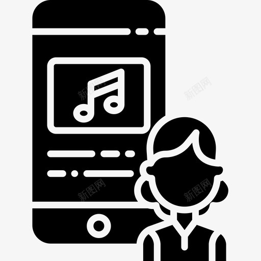 用户音乐113字形图标svg_新图网 https://ixintu.com 字形 用户 音乐