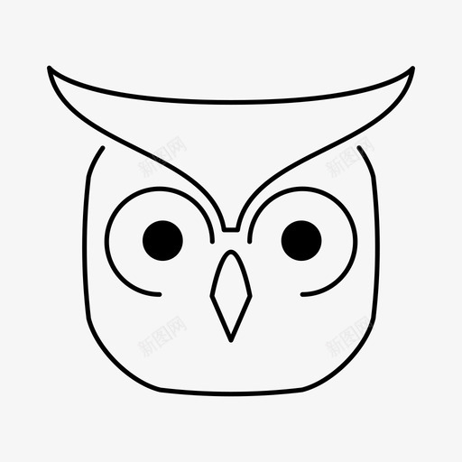 猫头鹰动物可爱图标svg_新图网 https://ixintu.com 动物 可爱 森林 猫头鹰 立方体 野生动物