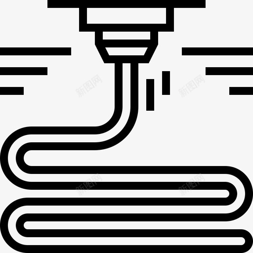 3d打印机网页和平面线性图标svg_新图网 https://ixintu.com 3d 平面设计 打印机 线性 网页