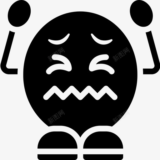 迷糊了表情符号的人填充图标svg_新图网 https://ixintu.com 号的 填充 符号 表情 迷糊