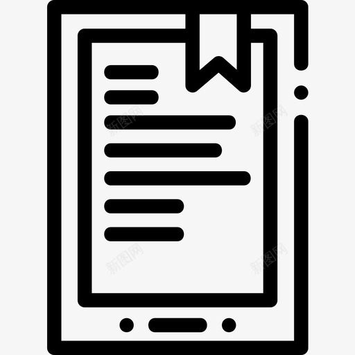电子书教育239线性图标svg_新图网 https://ixintu.com 教育 电子书 线性