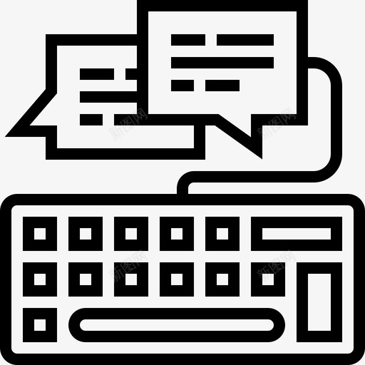 评论社交媒体119线性图标svg_新图网 https://ixintu.com 媒体 社交 线性 评论