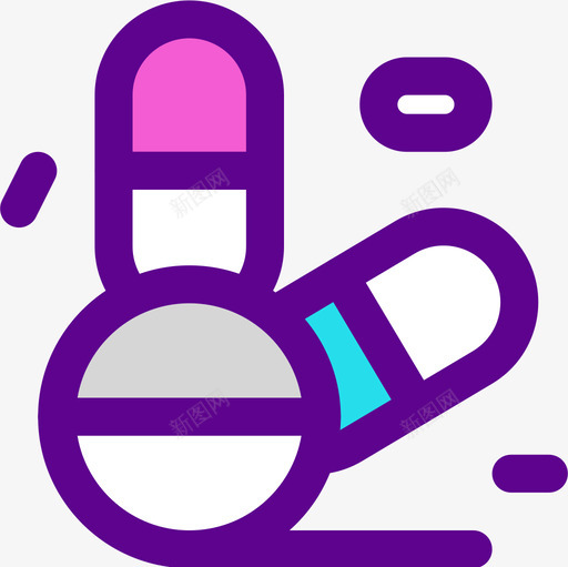 药片紧急8号线状颜色图标svg_新图网 https://ixintu.com 8号 紧急 线状 药片 颜色