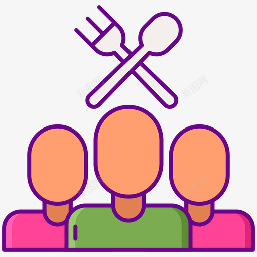 汉堡5个工作区线性颜色图标svg_新图网 https://ixintu.com 5个 工作区 汉堡 线性 颜色