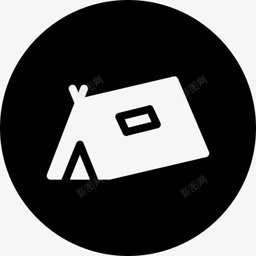 帐篷野营帐篷露营夏令营图标svg_新图网 https://ixintu.com 夏令营 帐篷 野营 露营