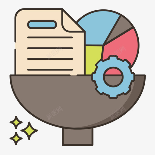 过滤数据分析12线性颜色图标svg_新图网 https://ixintu.com 数据分析 线性 过滤 颜色