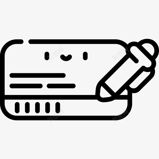 支票银行82直线图标svg_新图网 https://ixintu.com 支票 直线 银行