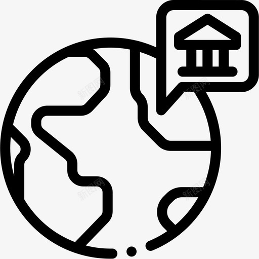 银行银行73直线图标svg_新图网 https://ixintu.com 直线 银行