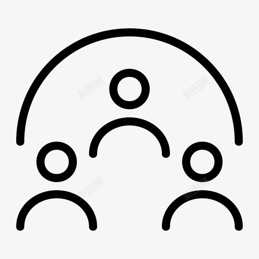社区企业合作伙伴图标svg_新图网 https://ixintu.com 企业 办公室 合作伙伴 商务 团队 工作 社区