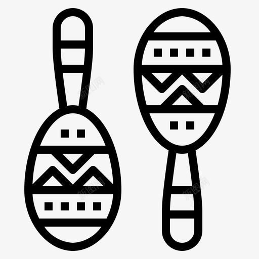 马拉卡墨西哥音乐图标svg_新图网 https://ixintu.com 墨西哥 拉卡 振动器 爵士乐 音乐 马拉卡