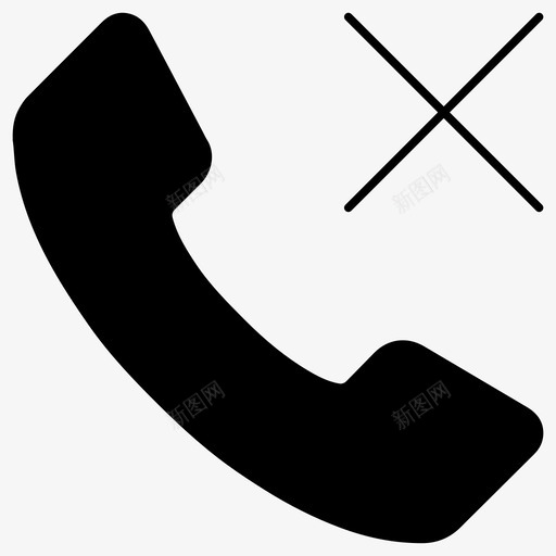 未接来电基本ui字形图标svg_新图网 https://ixintu.com ui 图标 基本 字形 未接 来电