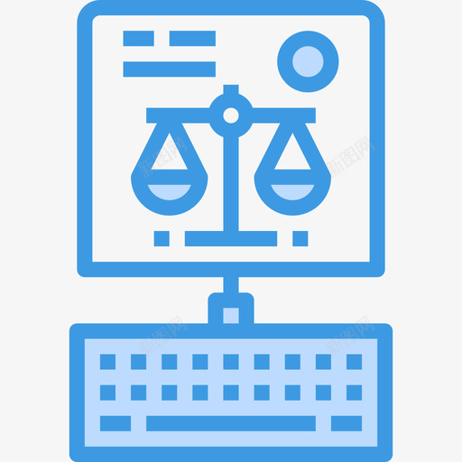 打字机蓝色系列3号图标svg_新图网 https://ixintu.com 打字机 系列 蓝色