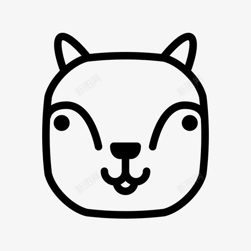 松鼠动物花栗鼠图标svg_新图网 https://ixintu.com 动物 可爱 松鼠 立方体 花栗 野生动物