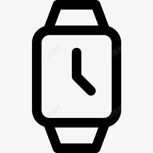 智能手表日期和时间9线性图标svg_新图网 https://ixintu.com 手表 日期 时间 智能 线性
