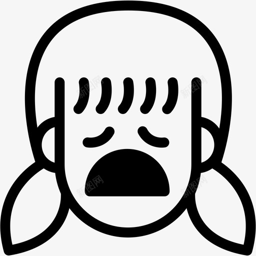 累了表情情绪图标svg_新图网 https://ixintu.com 7个 女人 情绪 感觉 累了 表情