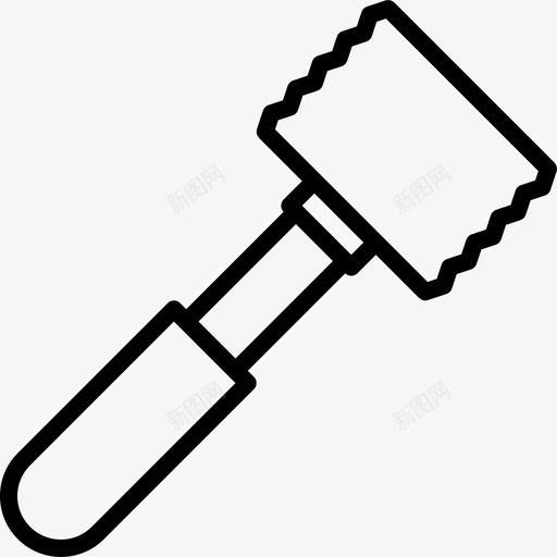 锤子烧烤25直纹图标svg_新图网 https://ixintu.com 烧烤 直纹 锤子