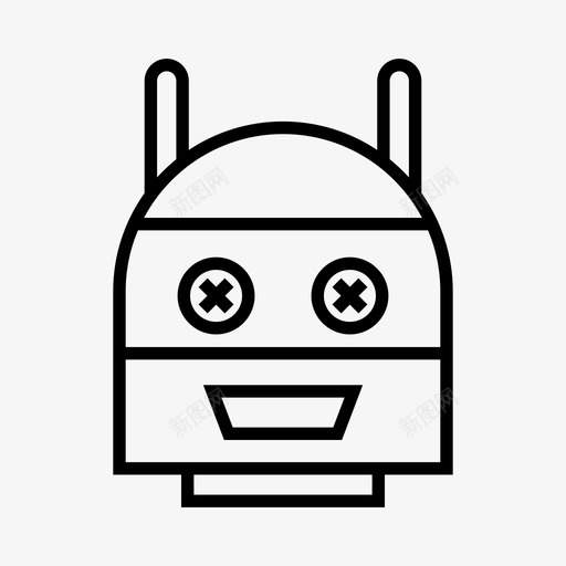 机器人头人形图标svg_新图网 https://ixintu.com 人头 人形 机器 机器人