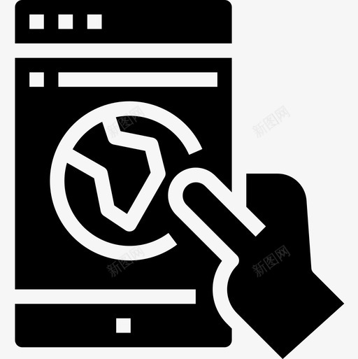 智能手机商务管理65填充图标svg_新图网 https://ixintu.com 商务管理 填充 手机 智能