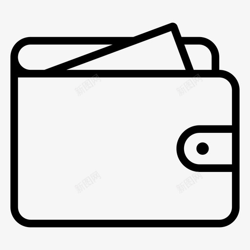 钱包名片盒名片夹图标svg_新图网 https://ixintu.com 名片 名片盒 现金 钱包