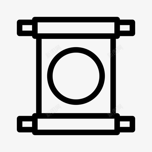 卷轴中国中文图标svg_新图网 https://ixintu.com 中国 中文 卷轴 字母 年中国 新年