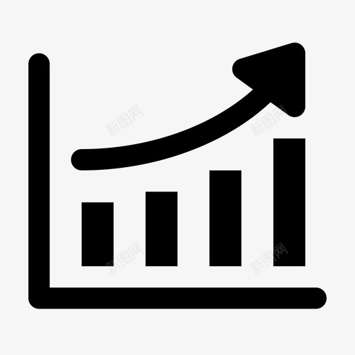 增加图表增长图标svg_新图网 https://ixintu.com invesment jumpicon 图表 增加 增长 字形 市场 统计 股票
