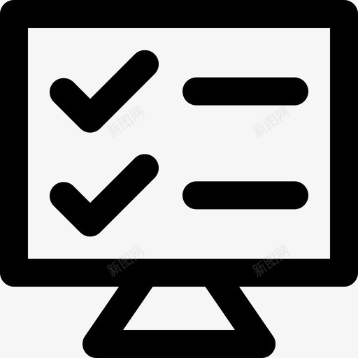监控器在线学习39线性图标svg_新图网 https://ixintu.com 在线学习 监控器 线性