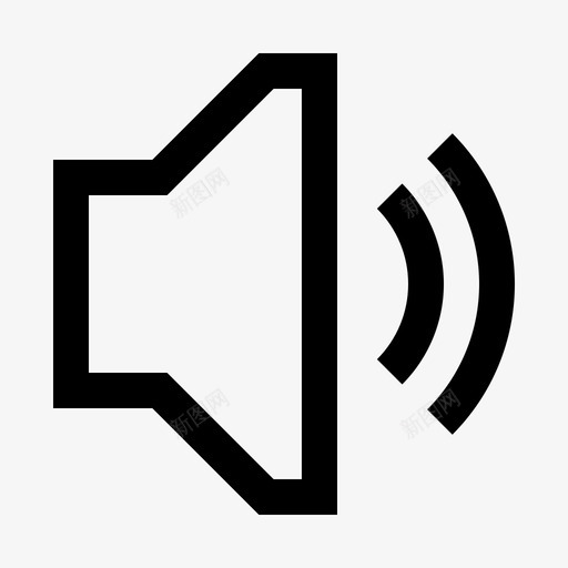 音量音频声音图标svg_新图网 https://ixintu.com 声音 扬声器 用户界面 轮廓 音量 音频