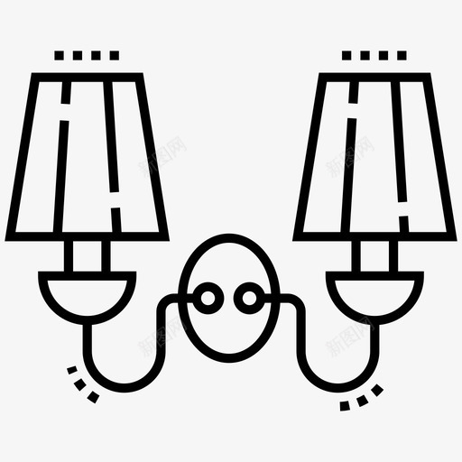壁灯吊灯装饰灯图标svg_新图网 https://ixintu.com 万圣节 吊灯 图标 壁灯 恐怖 灯具 能源 装饰灯