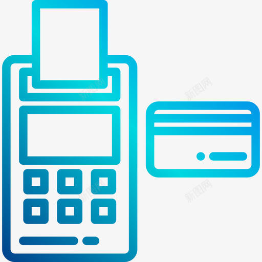 信用卡货币资金线性梯度图标svg_新图网 https://ixintu.com 信用卡 梯度 线性 货币资金