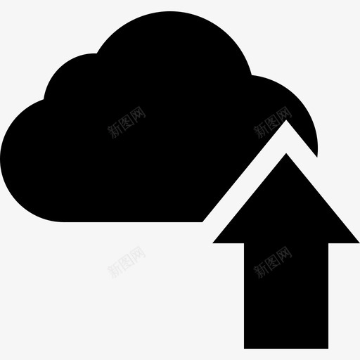 上传云计算38已填充图标svg_新图网 https://ixintu.com 上传 云计算 填充