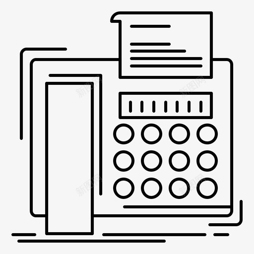传真机通讯信息图标svg_新图网 https://ixintu.com 传真 传真机 信息 广告媒体 数据 电话 经济 通讯