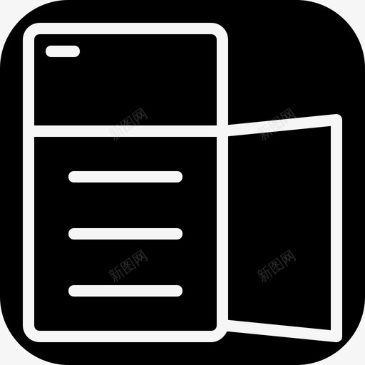 冰箱冷却器冷冻室图标svg_新图网 https://ixintu.com 冰箱 冷冻 冷却器