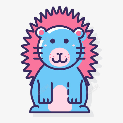 豪猪动物22线形颜色图标svg_新图网 https://ixintu.com 动物 线形 豪猪 颜色