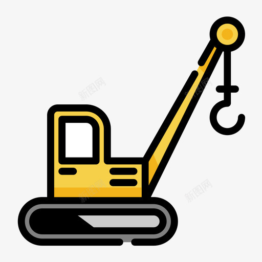 吊车 svg_新图网 https://ixintu.com 吊车 扁平 多色 可爱