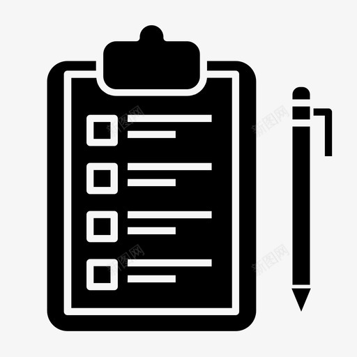 考试检查表教育图标svg_新图网 https://ixintu.com 字形 学校 家庭 教育 检查表 考试