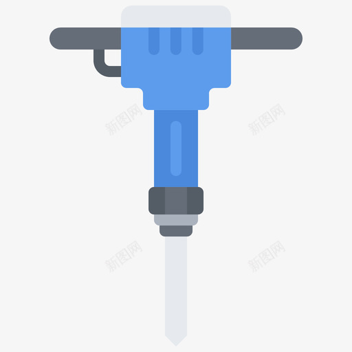 61号工具平头手提钻图标svg_新图网 https://ixintu.com 61号 工具 平头 手提