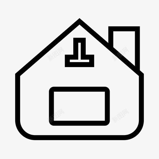 住宅建筑主页图标svg_新图网 https://ixintu.com 主页 住宅 建筑 物业