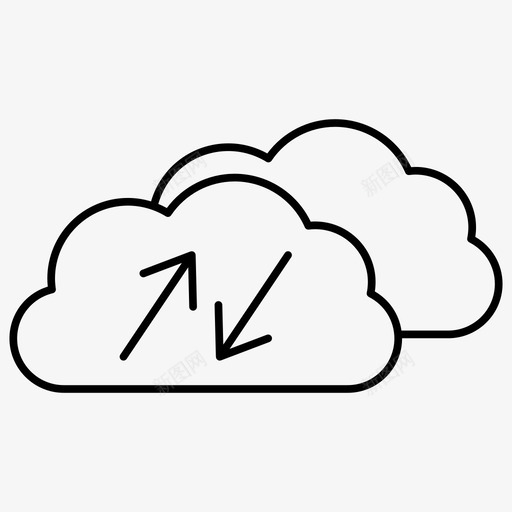 云同步数据同步图标svg_新图网 https://ixintu.com ui 同步 图标 基本 大纲 数据