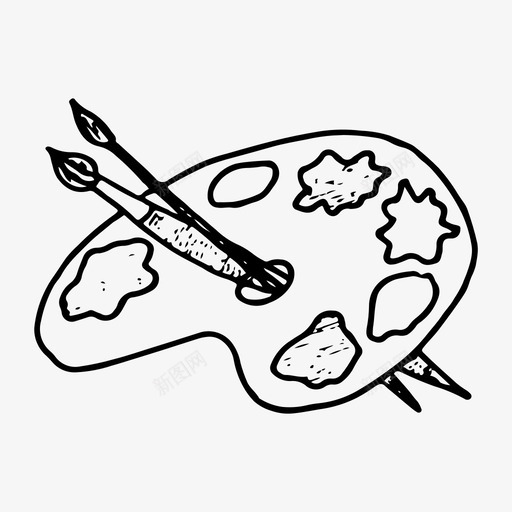 画板画笔绘画图标svg_新图网 https://ixintu.com 手绘 画板 画笔 绘画