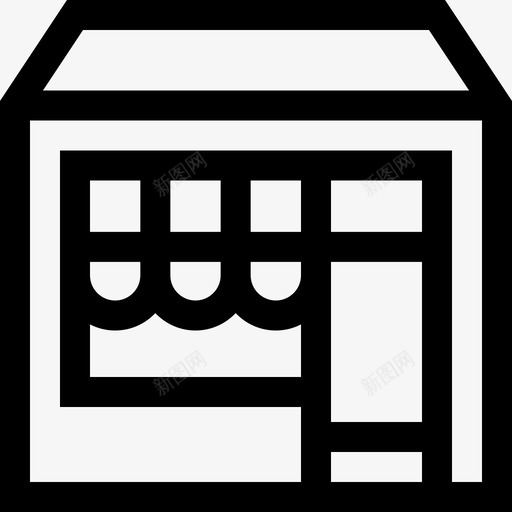 商店零售41直线图标svg_新图网 https://ixintu.com 商店 直线 零售