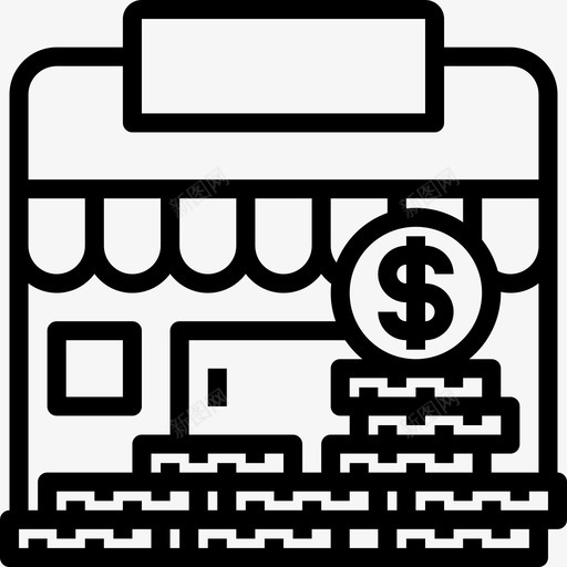 商店商业动机10线性图标svg_新图网 https://ixintu.com 动机 商业 商店 线性