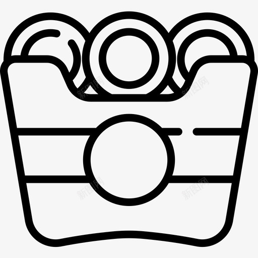 洋葱圈快餐69直系图标svg_新图网 https://ixintu.com 快餐 洋葱 直系