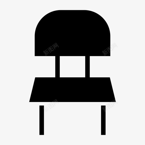椅子坐椅等候椅图标svg_新图网 https://ixintu.com 坐椅 家具 椅子 等候 雕文