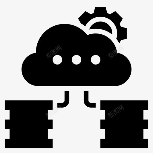 云存储数据库管理2glyph图标svg_新图网 https://ixintu.com 存储 数据库 管理