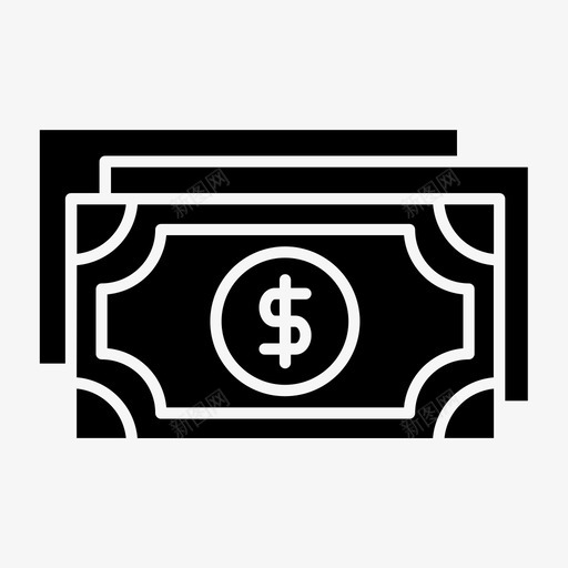 货币现金商业美元图标svg_新图网 https://ixintu.com 商业 字形 现金 美元 货币 金融