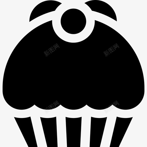 纸杯蛋糕甜点糖果1个填充图标svg_新图网 https://ixintu.com 填充 甜点 糖果 纸杯 蛋糕